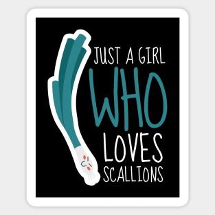Just A Girl Who Loves Scallions Funny Sticker